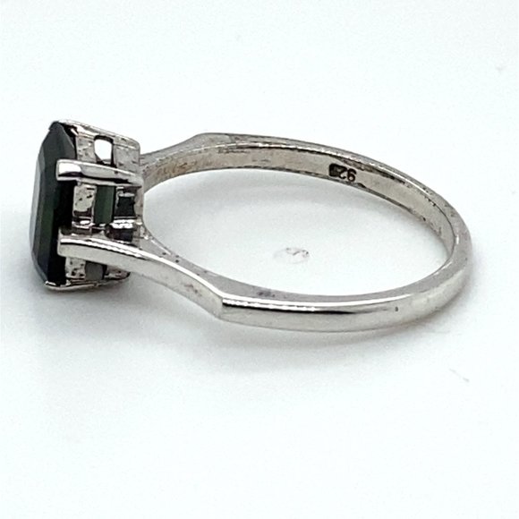 Chrome Tourmaline 2.20ct Platinum Finish Solid 925 Sterling Silver Ring - Picture 7 of 7